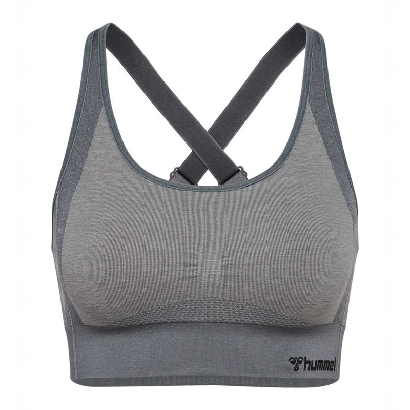 Hummel Mt Shine Seamless Ženske Sportski Grudnjak Sive | 311442-240