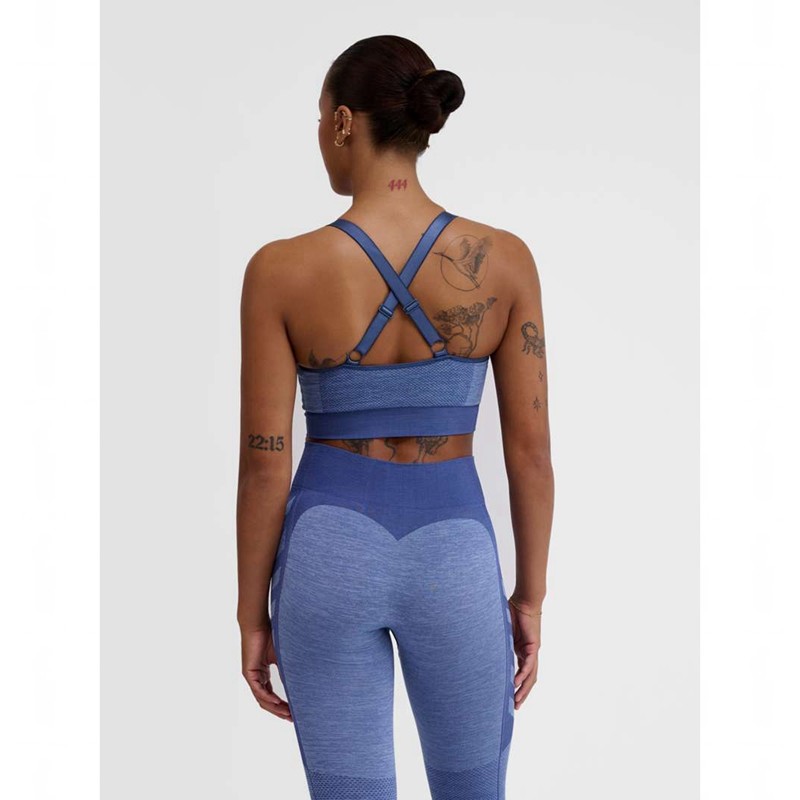 Hummel Mt Shine Seamless Ženske Sportski Grudnjak Plave | 581426-455