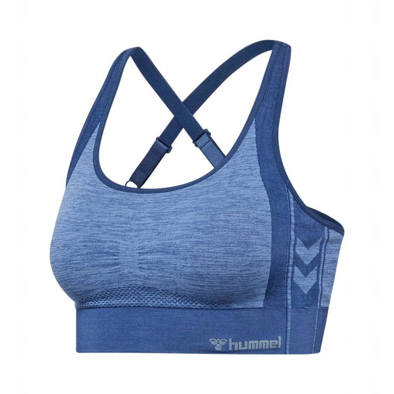 Hummel Mt Shine Seamless Ženske Sportski Grudnjak Plave | 581426-455
