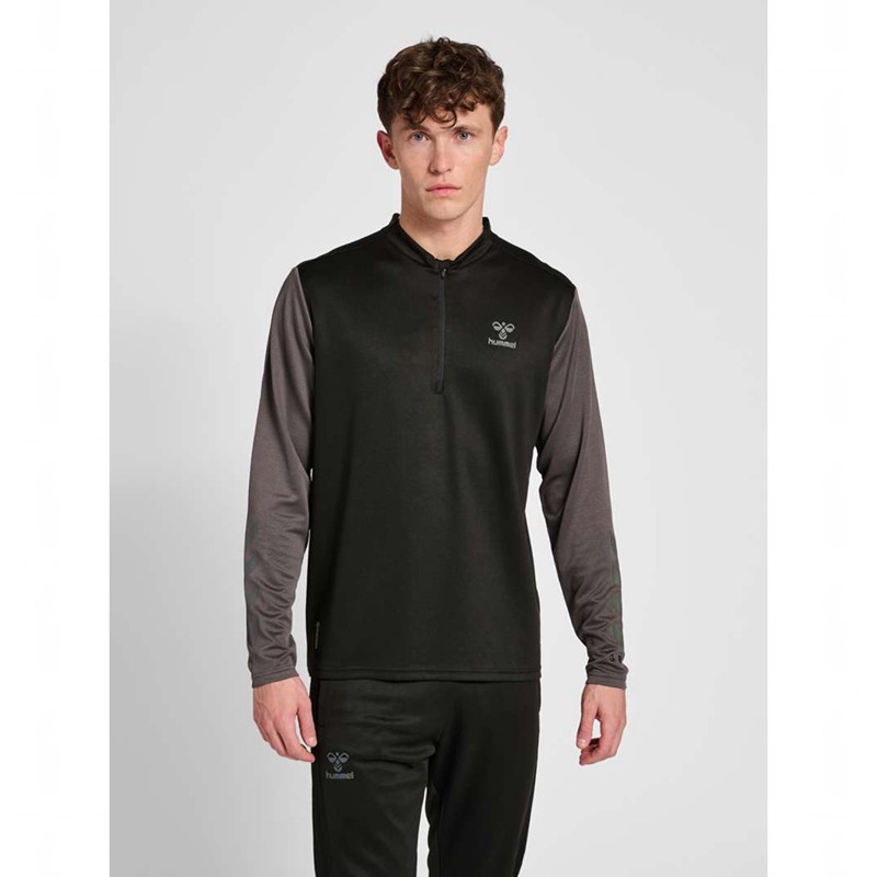 Hummel Ongrid 1/2 Zip Poly Sweat Muške Dukserice Crne | 838560-043