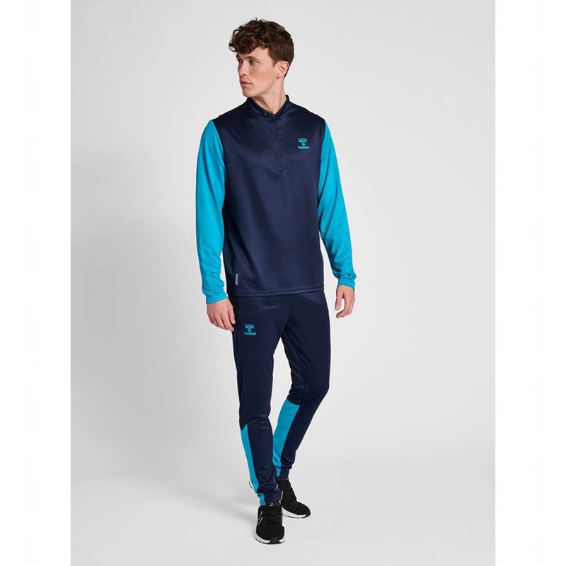Hummel Ongrid 1/2 Zip Poly Sweat Muške Dukserice Tamnoplave | 074333-723