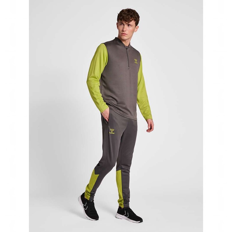 Hummel Ongrid 1/2 Zip Poly Sweat Muške Dukserice Sive | 293697-689