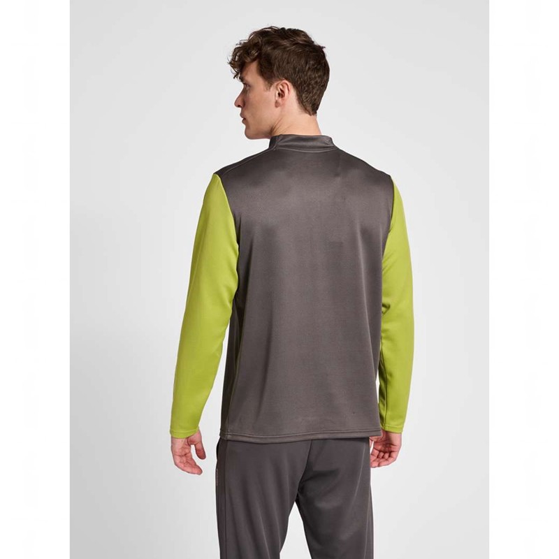 Hummel Ongrid 1/2 Zip Poly Sweat Muške Dukserice Sive | 293697-689