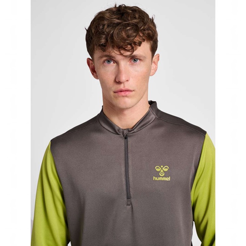 Hummel Ongrid 1/2 Zip Poly Sweat Muške Dukserice Sive | 293697-689