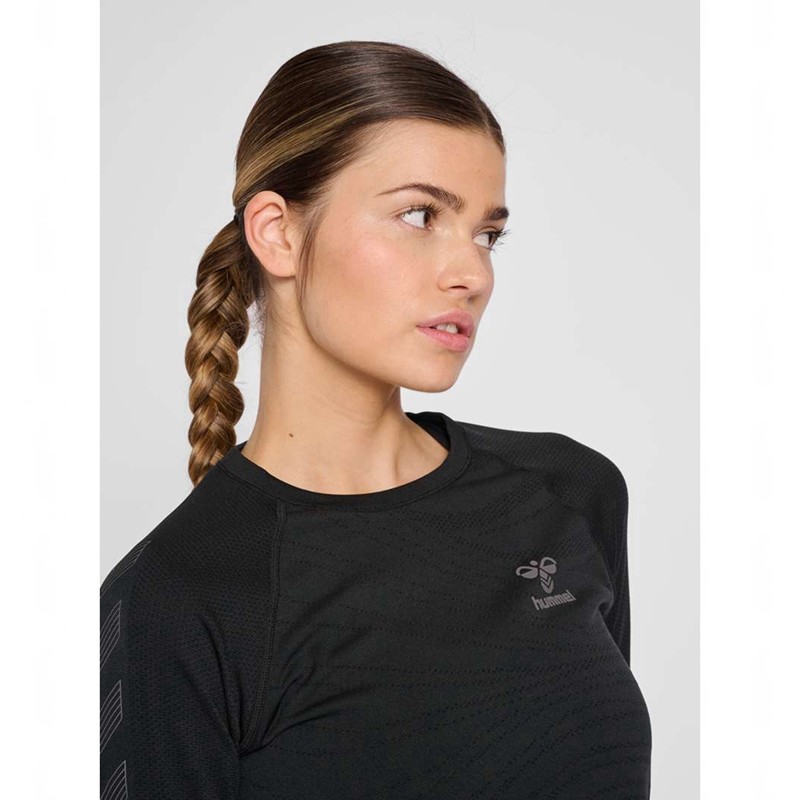 Hummel Ongrid Seamless L/S Wo Ženske Majice Crne | 017875-608