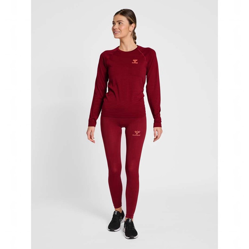 Hummel Ongrid Seamless L/S Wo Ženske Majice Crvene | 333431-188