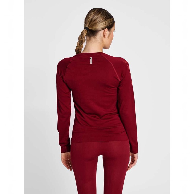 Hummel Ongrid Seamless L/S Wo Ženske Majice Crvene | 333431-188