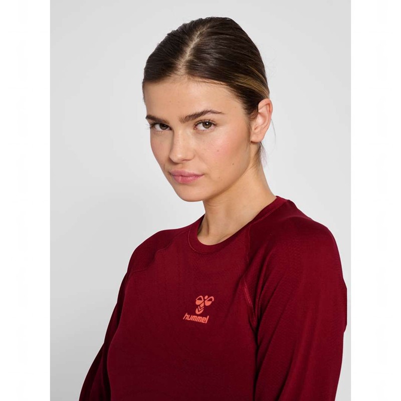 Hummel Ongrid Seamless L/S Wo Ženske Majice Crvene | 333431-188