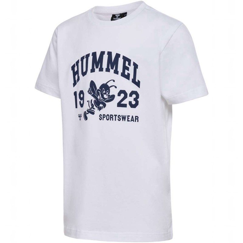 Hummel Print S/S Dječje Majice Bijele | 086442-557