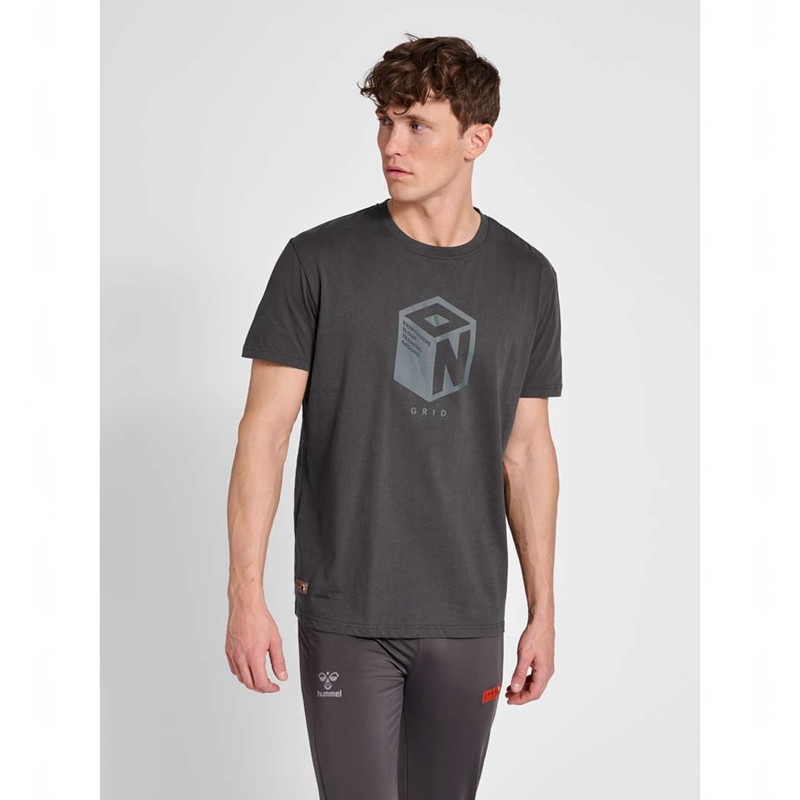 Hummel Pro Grid Cotton S/S Muške Sportska Odjeća Sive | 178191-055