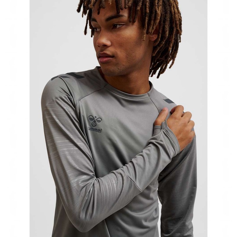 Hummel Pro Training Crew Sweat Muške Dukserice Sive | 981910-721