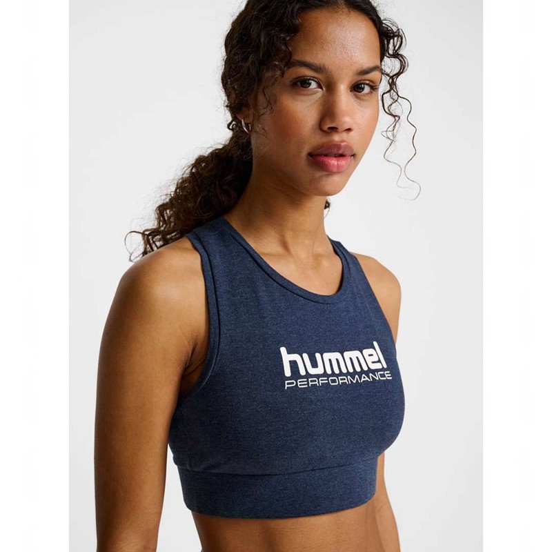 Hummel Pulse Logo Light Support Ženske Sportski Grudnjak Plave | 724097-434
