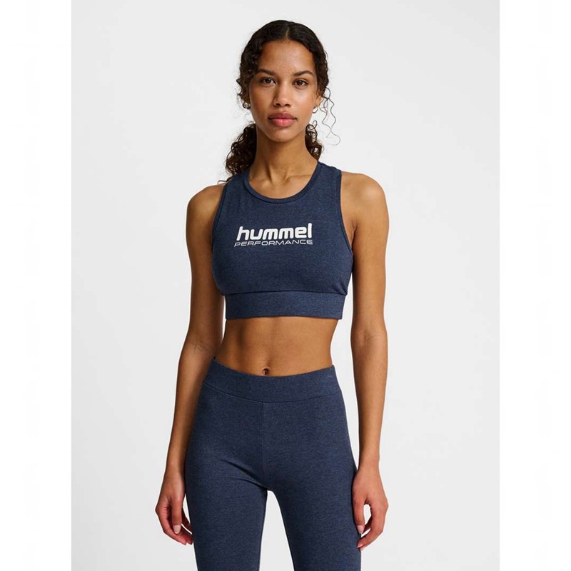 Hummel Pulse Logo Light Support Ženske Sportski Grudnjak Plave | 724097-434