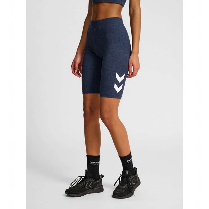Hummel Pulse Logo Mw Tights Ženske Kratke Hlače Plave | 363113-029