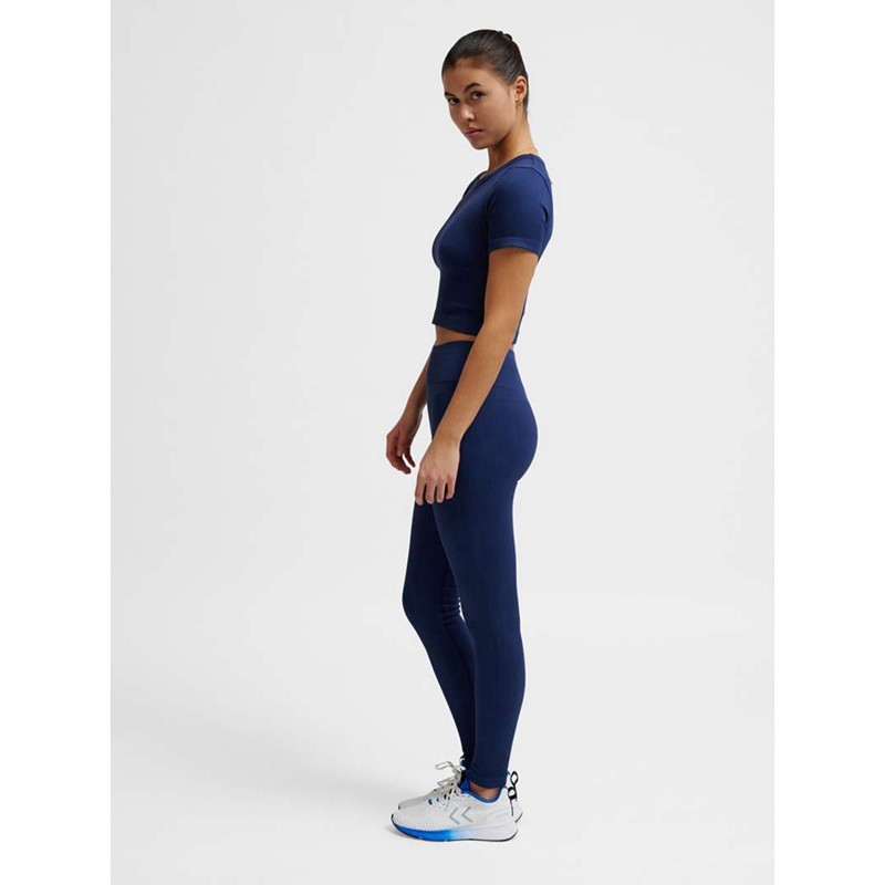 Hummel Pulse Seamless Rib Mw Ženske Hulahopke Tamnoplave | 338707-771