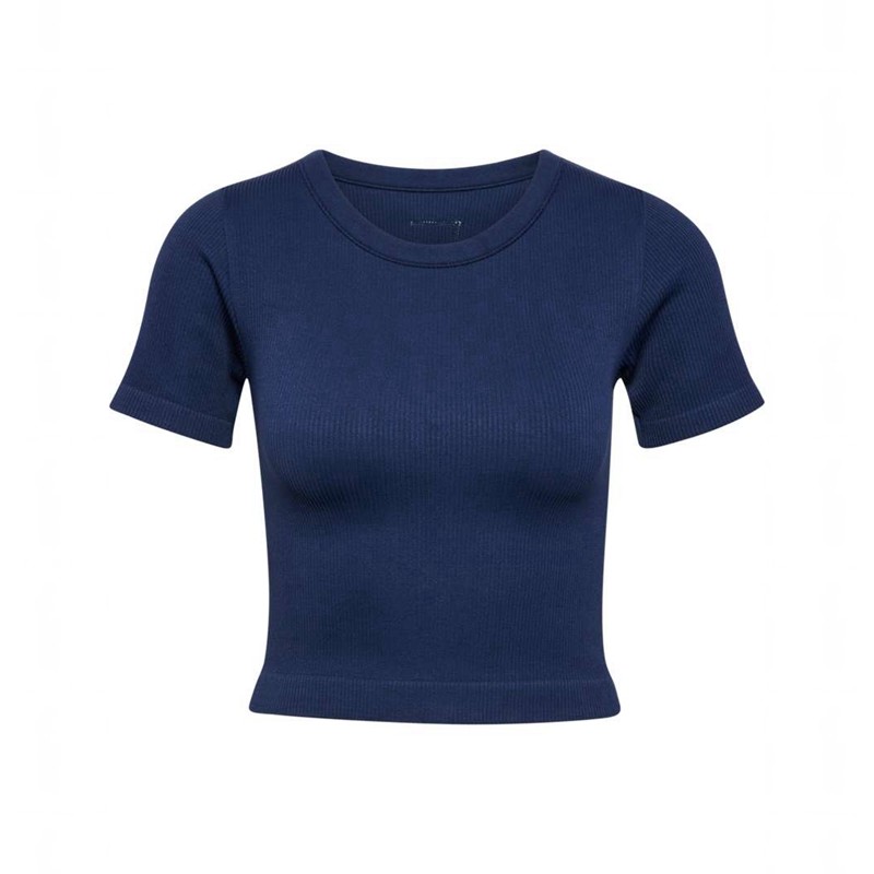 Hummel Pulse Seamless Rib W S/S Ženske Jakne Tamnoplave | 571006-454