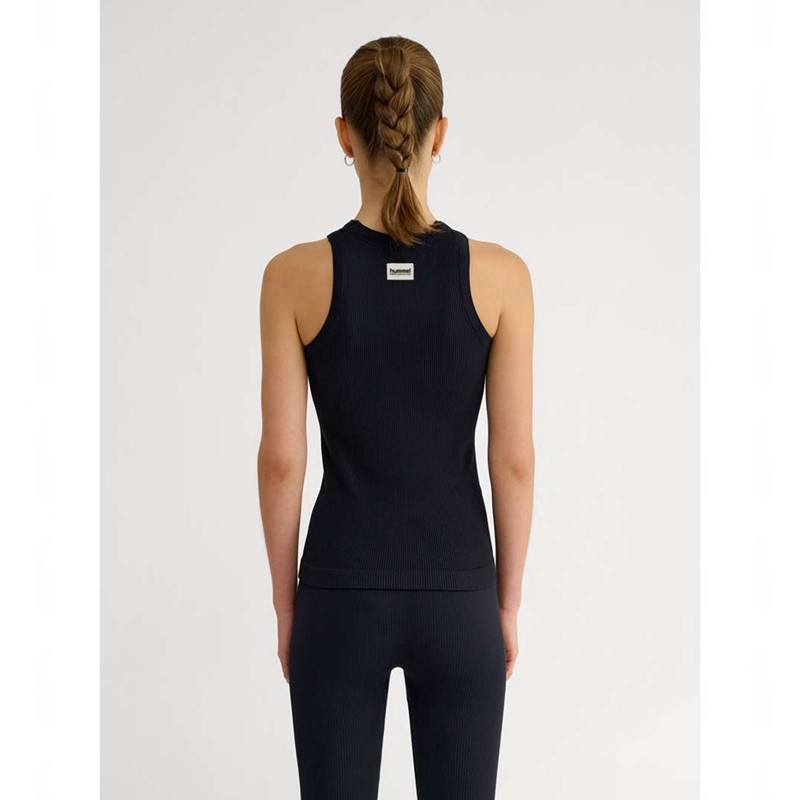 Hummel Pulse Seamless Rib W Ženske Majica s Kapuljačom Crne | 701528-590