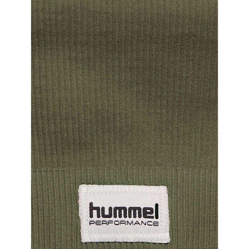 Hummel Pulse Seamless Rib Ženske Majice Maslinasto Zelene | 826708-049