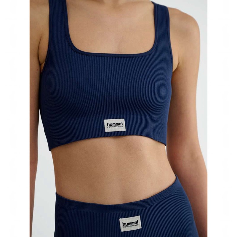 Hummel Pulse Seamless Rib Ženske Sportski Grudnjak Tamnoplave | 831266-336