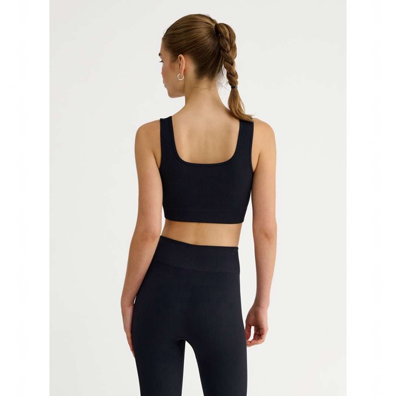 Hummel Pulse Seamless Rib Ženske Sportski Grudnjak Crne | 173951-334