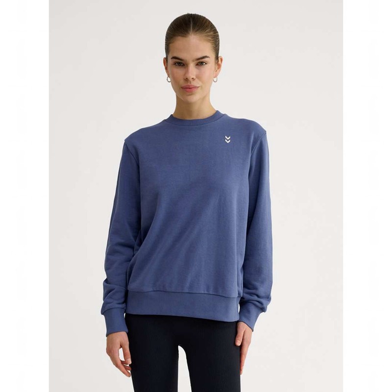 Hummel Pulse W Sweat Crewneck Ženske Dukserice Plave | 707148-838