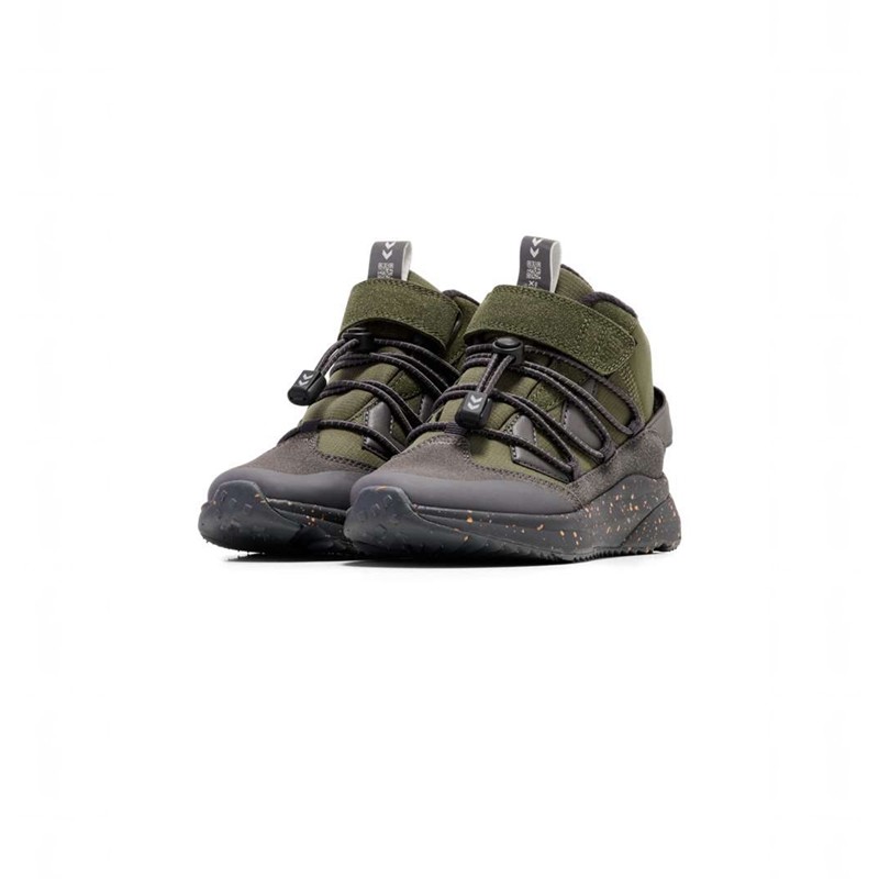 Hummel Reach Conquer Mid Tex Jr Dječje Zimske Cipele Maslinasto Zelene | 572107-701