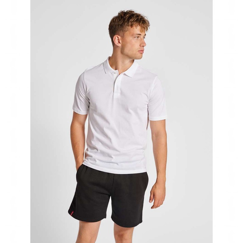 Hummel Red Classic Muške Polo Majice Bijele | 746361-778