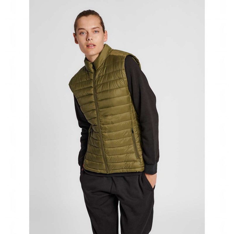 Hummel Red Quilted Ženske Prsluk Maslinasto Zelene | 422702-123