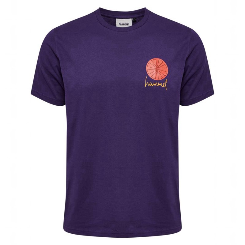 Hummel Regular Graphic S/S Muške Dukserice Ljubičaste | 503087-968