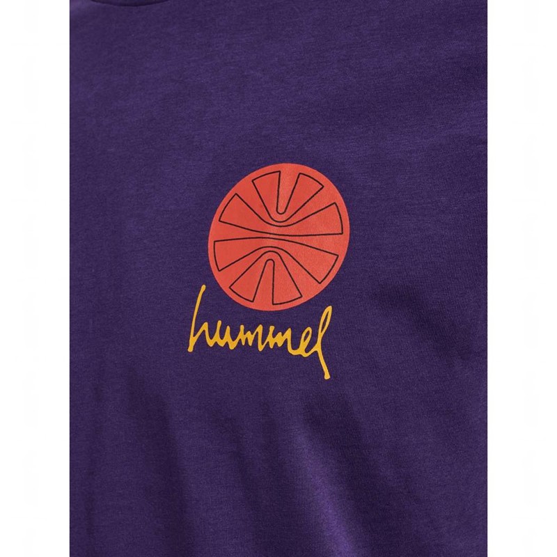 Hummel Regular Graphic S/S Muške Dukserice Ljubičaste | 503087-968