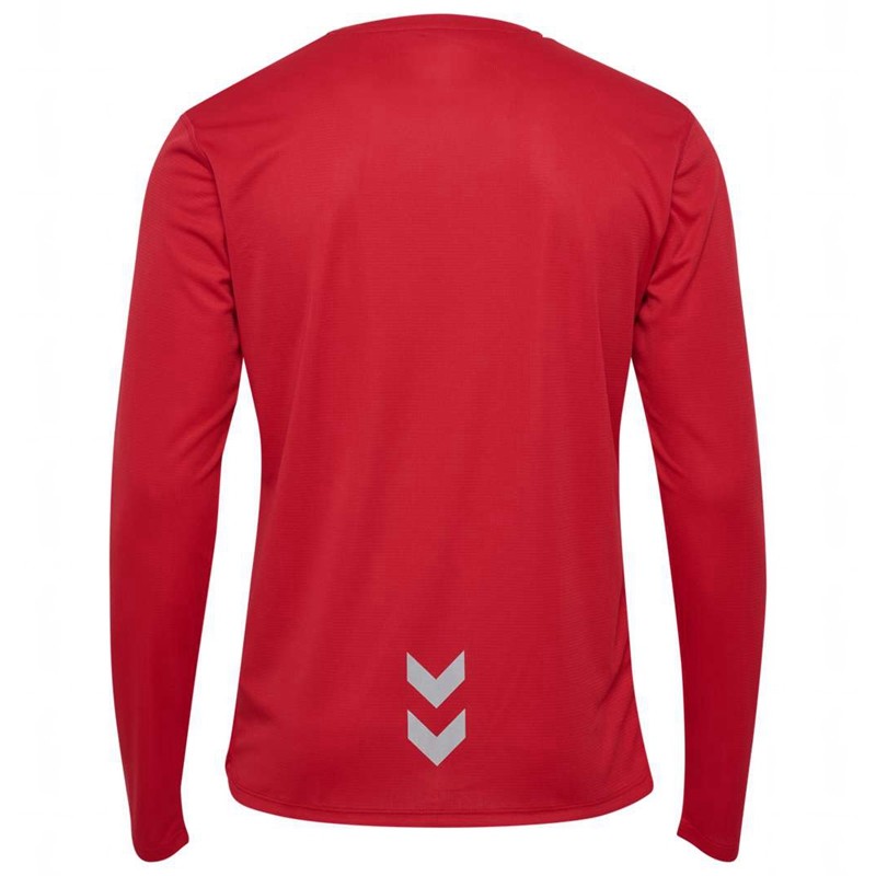 Hummel Run L/S Muške Majica s Kapuljačom Crvene | 088577-058