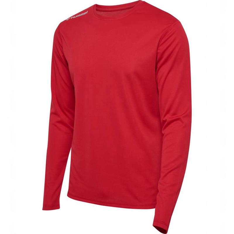 Hummel Run L/S Muške Majica s Kapuljačom Crvene | 088577-058