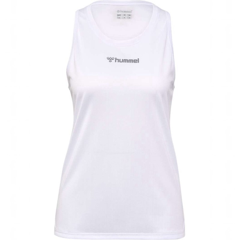 Hummel Run Singlet S/L Ženske Majica bez Rukava Bijele | 069639-718