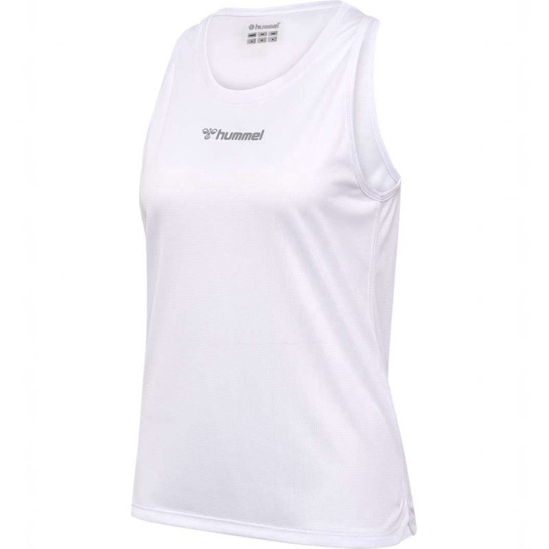 Hummel Run Singlet S/L Ženske Majica bez Rukava Bijele | 069639-718