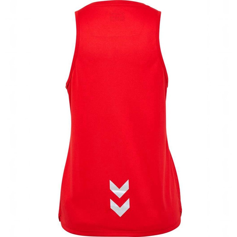 Hummel Run Singlet S/L Ženske Majica bez Rukava Crvene | 707967-863