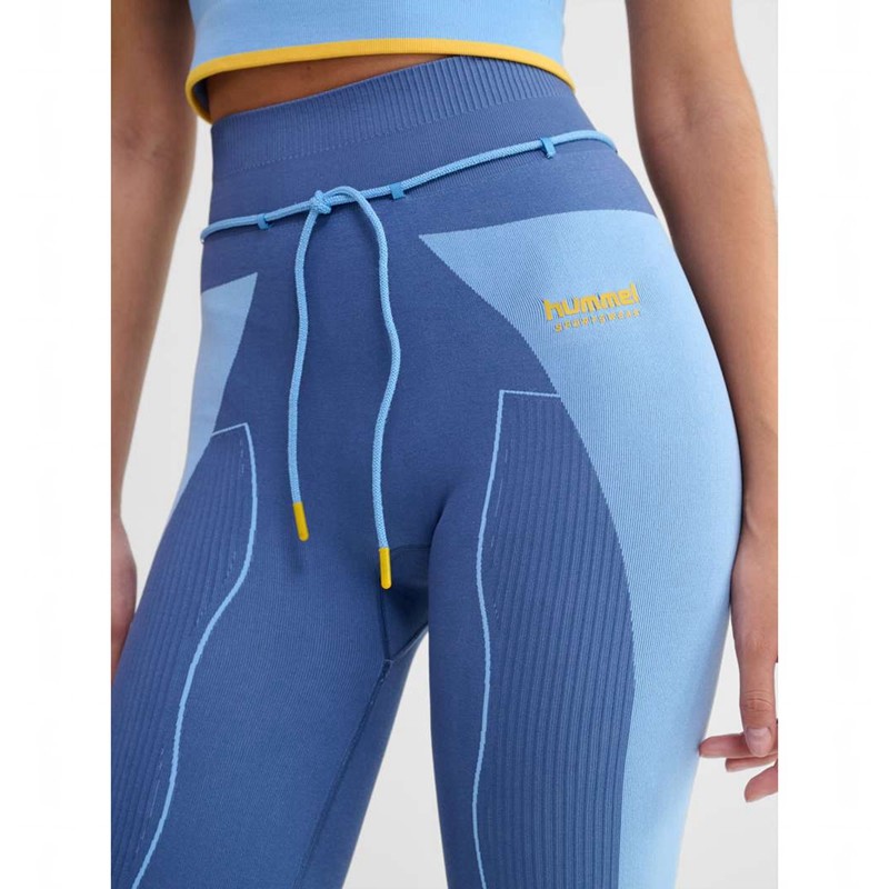 Hummel Seamless High Waist Ženske Hulahopke Plave | 550110-492