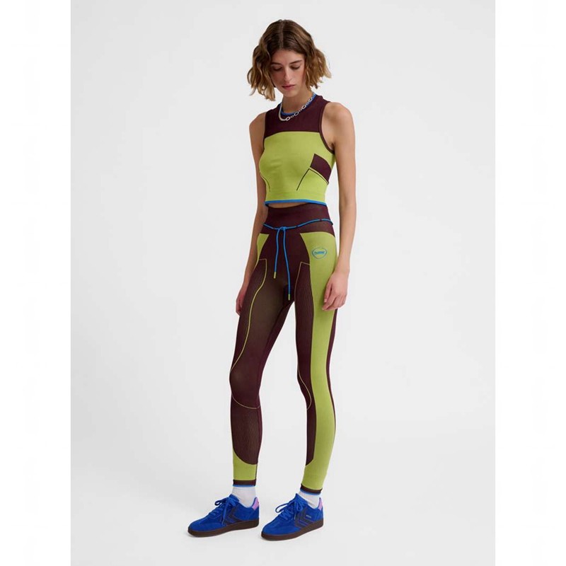 Hummel Seamless High Waist Ženske Hulahopke Zelene | 128294-414