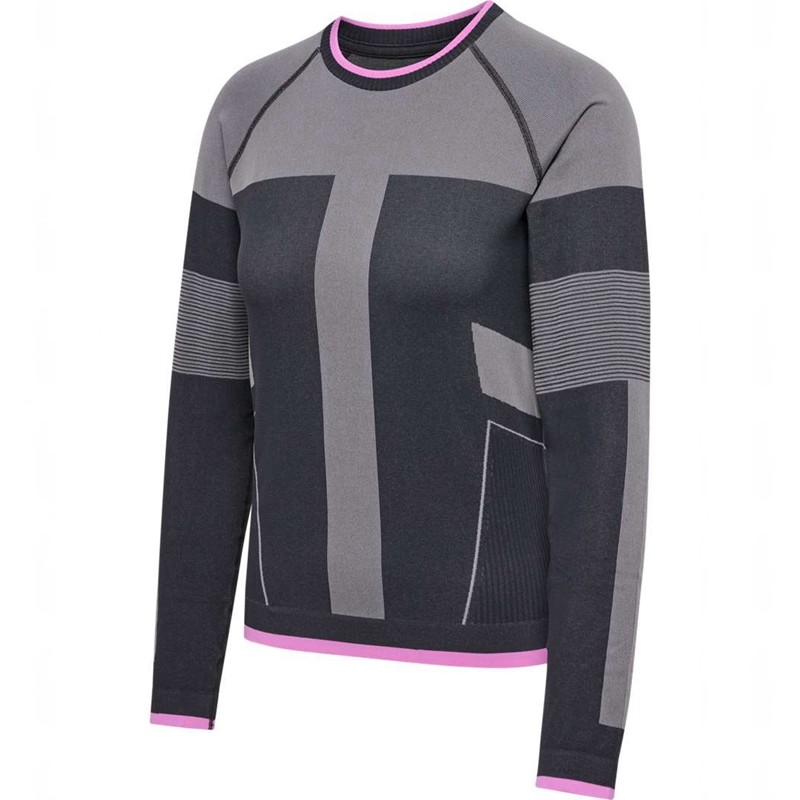 Hummel Seamless Ls Ženske Majice Obsidijanske | 076354-969