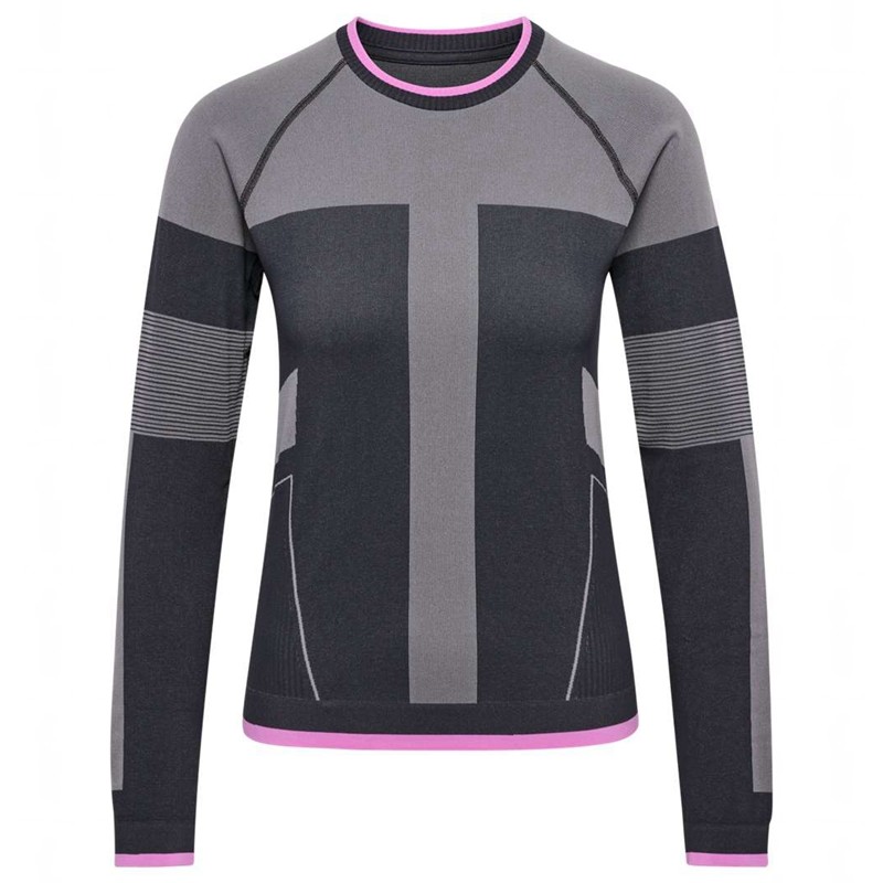 Hummel Seamless Ls Ženske Majice Obsidijanske | 076354-969