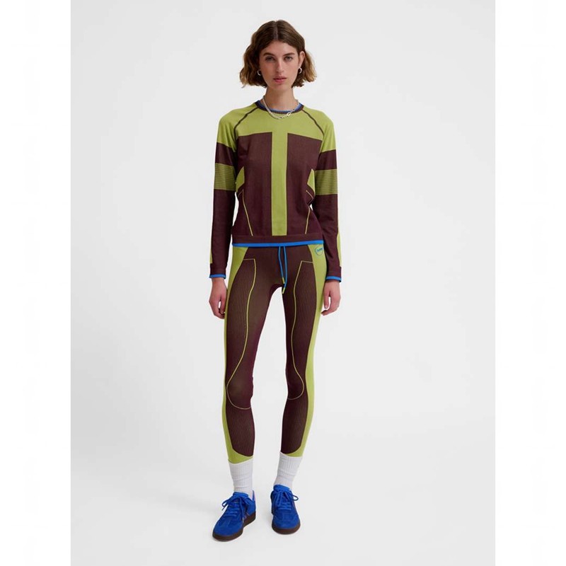 Hummel Seamless Ls Ženske Majice Zelene | 813664-856