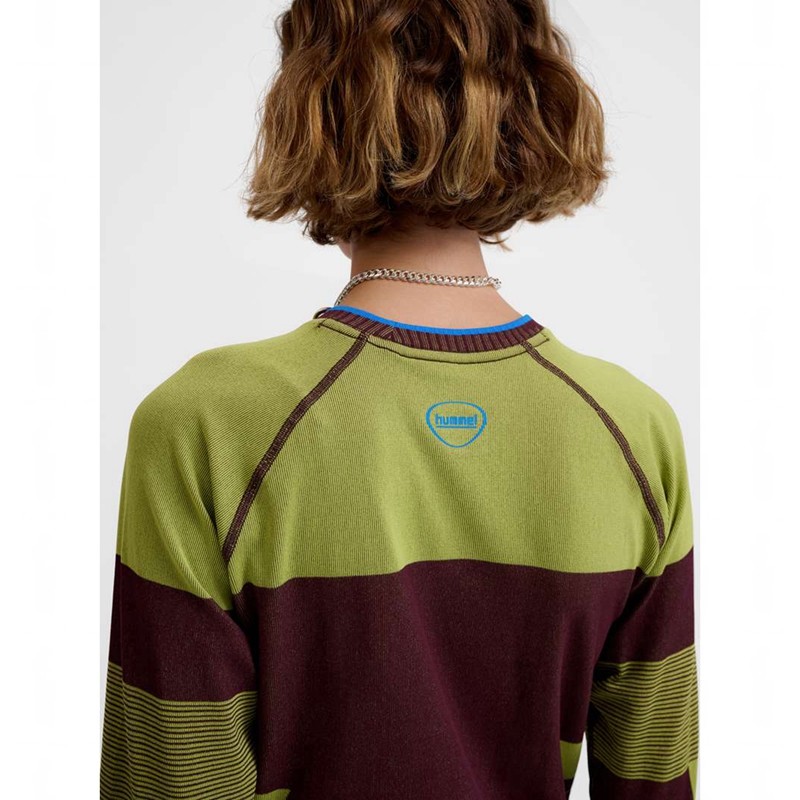 Hummel Seamless Ls Ženske Majice Zelene | 813664-856