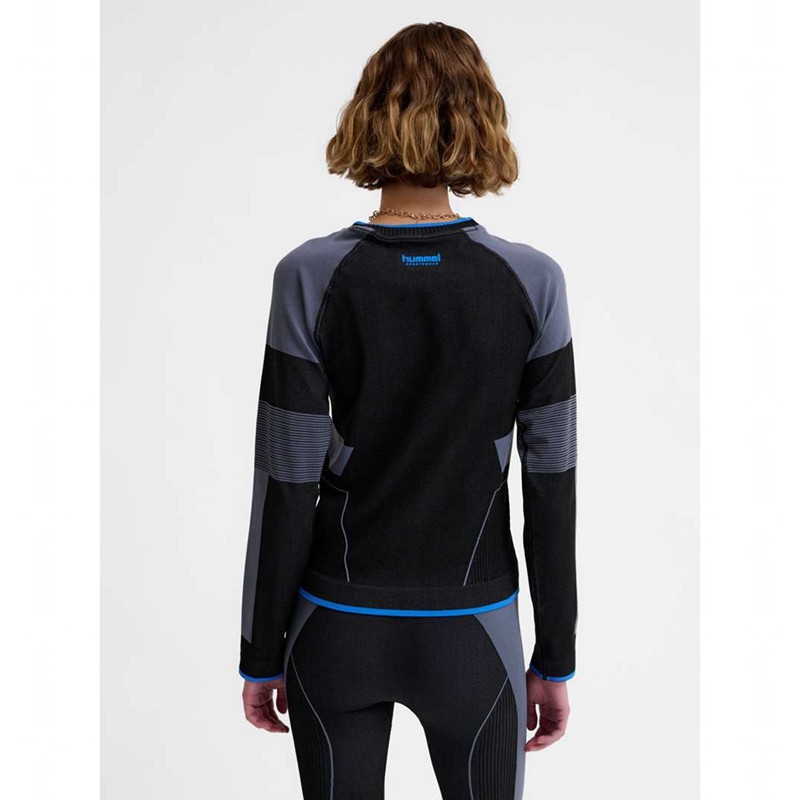 Hummel Seamless Tee Ls Ženske Majice Crne | 640646-328