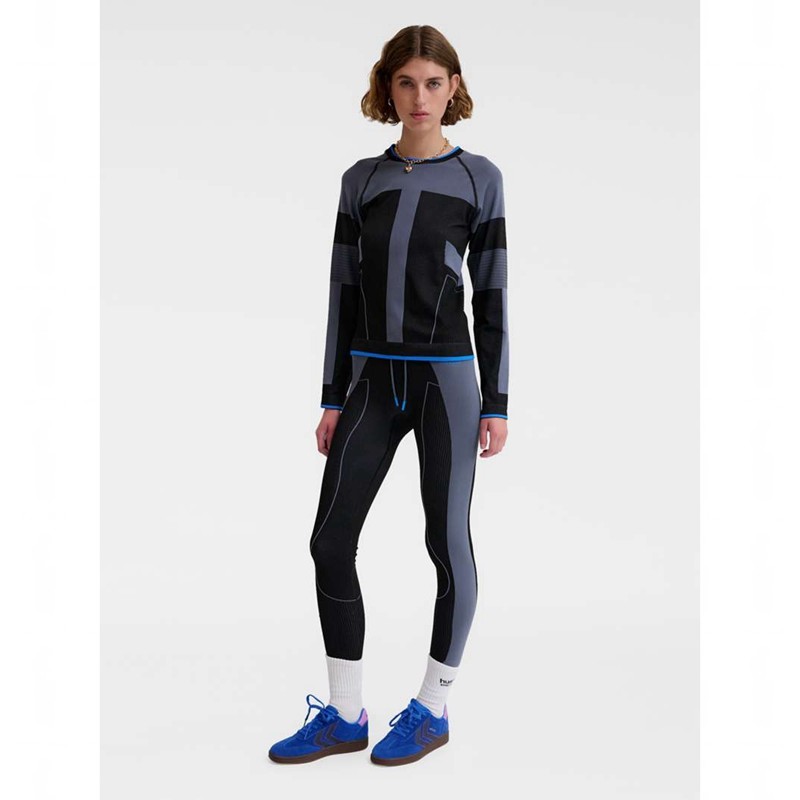 Hummel Seamless Tee Ls Ženske Majice Crne | 640646-328
