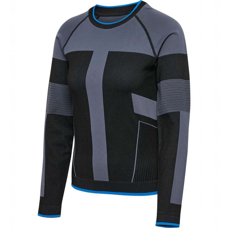 Hummel Seamless Tee Ls Ženske Majice Crne | 640646-328