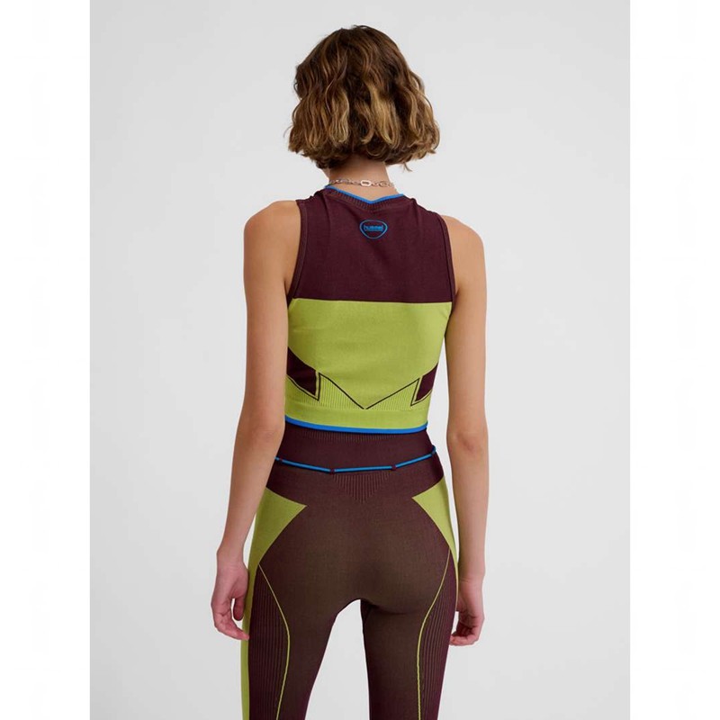 Hummel Seamless Ženske Majica bez Rukava Zelene | 352108-628