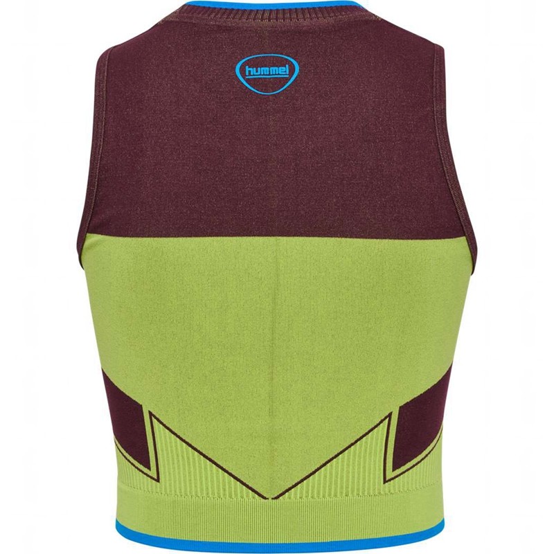 Hummel Seamless Ženske Majica bez Rukava Zelene | 352108-628