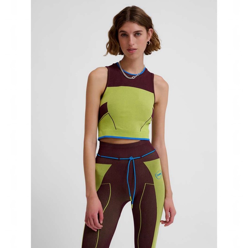 Hummel Seamless Ženske Majica bez Rukava Zelene | 352108-628