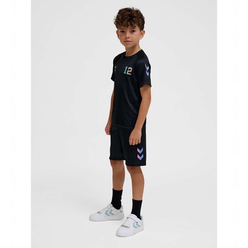Hummel Shimmer S/S Dječje Majice Crne | 978435-063