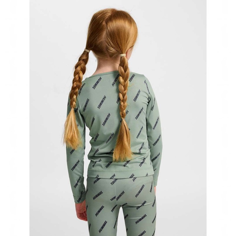 Hummel Silje Top L/S Dječje Majice Zelene | 498457-746