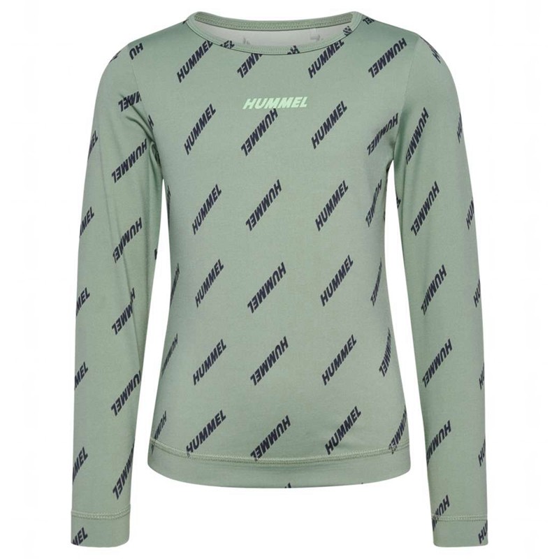 Hummel Silje Top L/S Dječje Majice Zelene | 498457-746